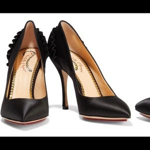 charlotte olympia blake pleated satin pump